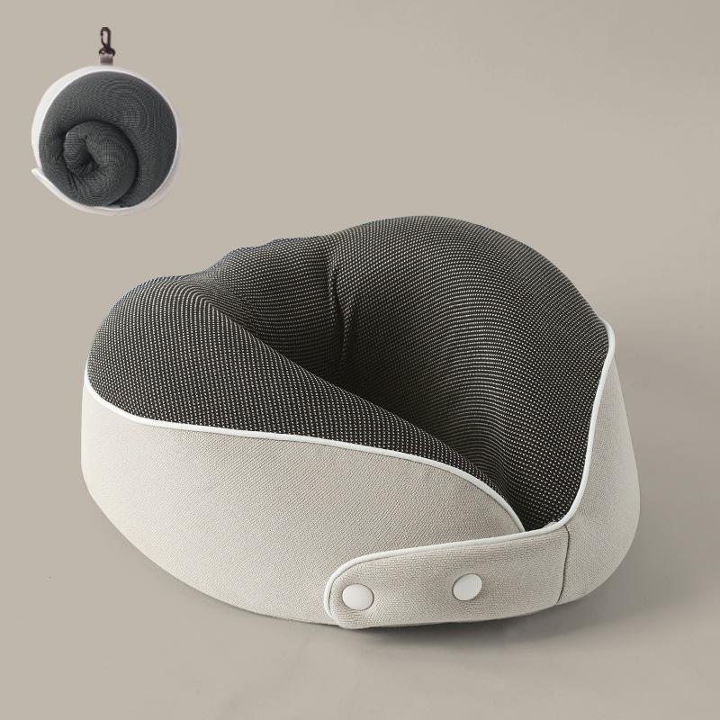 Memory cotton u-shaped neck pillow slow rebound travel pillow airplane pillow can store portable neck pillow
