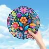 Creative Blooming Flowers Wind Spinner - 3D Stainless Steel Hanging Wind Catcher (25.4cm) - Kinetic