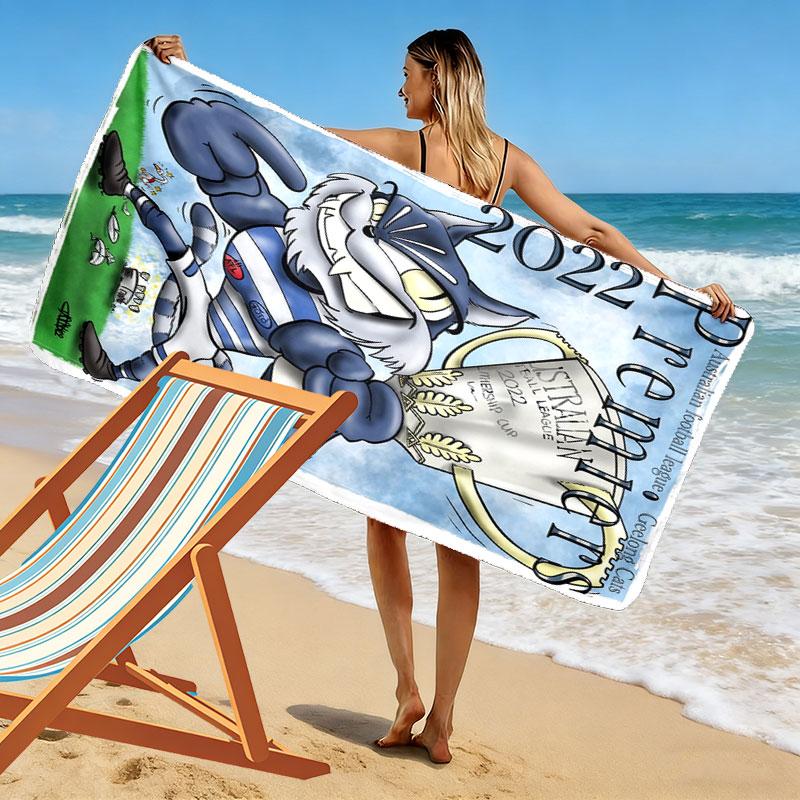 Cats Nation Print Beach Towel, Large Soft Quick Dry Towel for Beach Camping Swimming