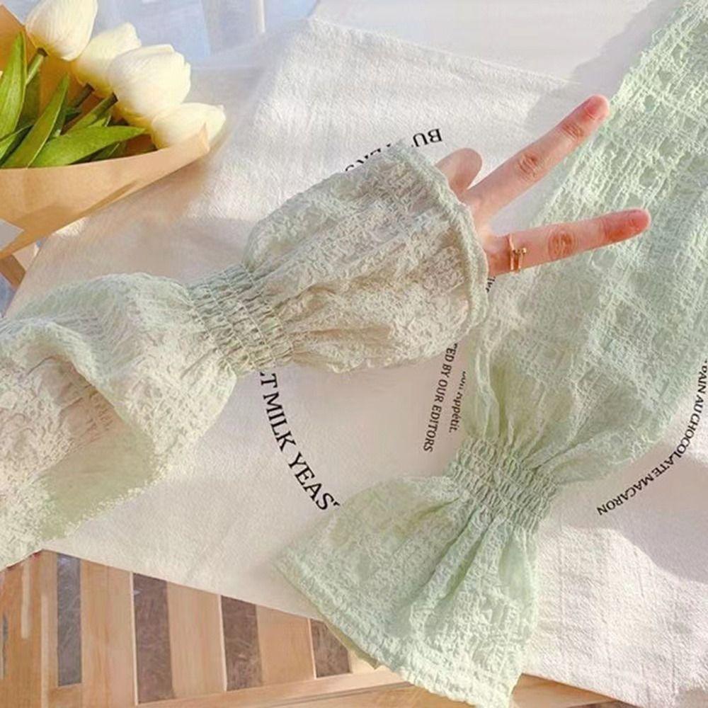 UV Protection Long Sleeves Cycling Chiffon Sleeve Cooling Sleeves Arm Sleeves Sunscreen Sleeves