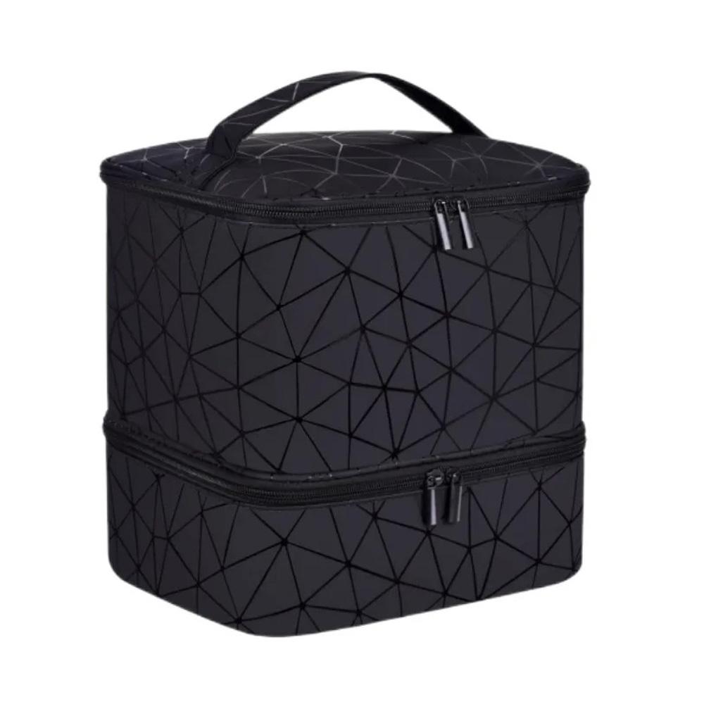 Portable Nail Polish Storage Bag Makeup Cases Organizer Cosmetic Handbag with Handle 1/2 Layers Essential Oil Bag for Travel