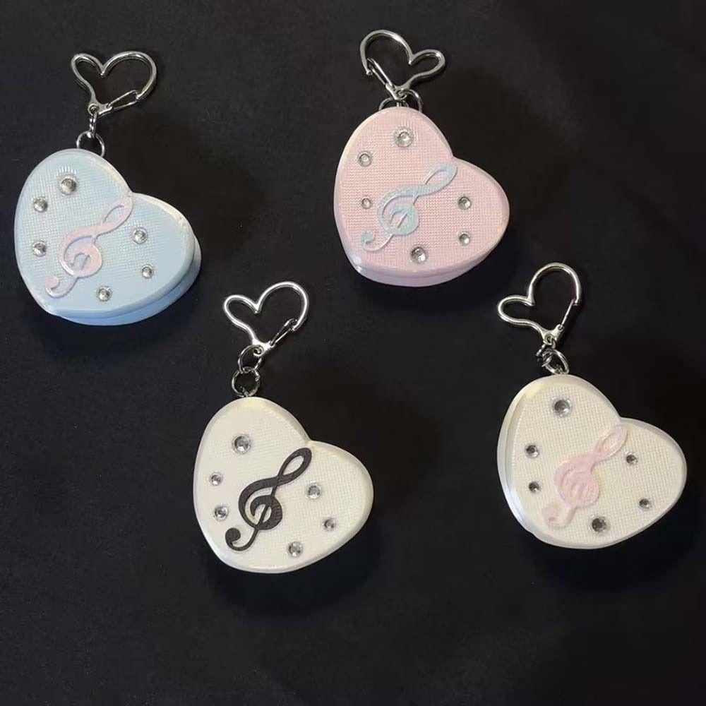 Dopamine Data Cable Storage Box Musical Note Heart Shape Heart-shaped Key Charm Travel Accessory
