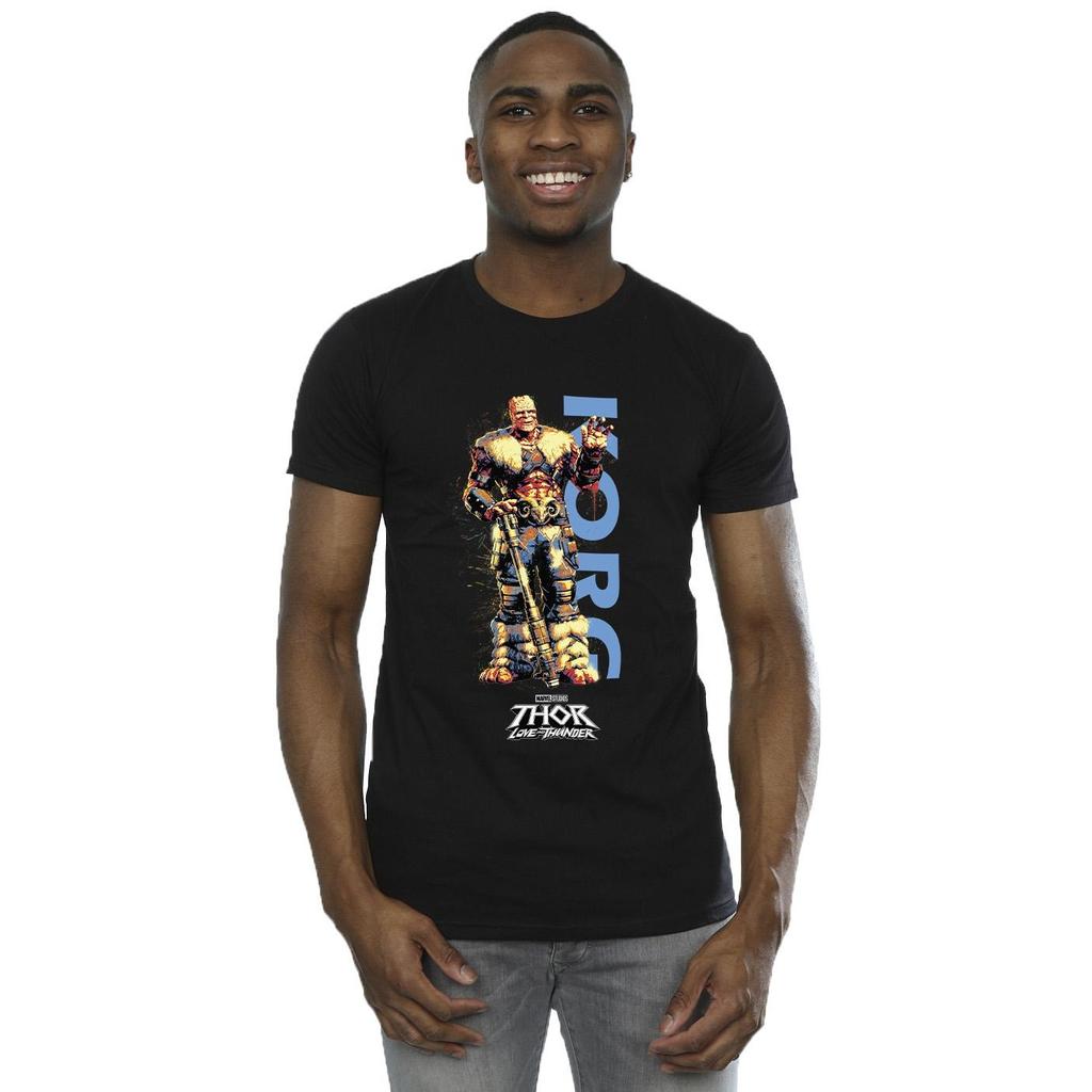 Marvel Mens Thor Love And Thunder Korg Wave T-Shirt