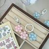Stylish Flower Pattern Resin Keychain Pendant With Versatile Attachment Loop Perfect For Keychains Or Bag Charm