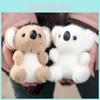 Animal Koala Sitting Plush Keychain Kids Girls Soft Cotton Filling Accessory Bag
