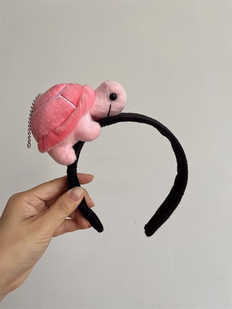 Cute Turtle Doll Plush Headband Wash Makeup Beach Vacation Hair Band Cartoon Animal Autumn Spring Headdress Hair Accessories
