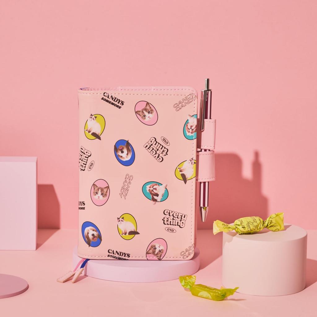 Обложка для ежедневника Hobonichi Techo Original Candy CAT RANDOM (A6) Стриптизер/СОБАКА & (розовый)