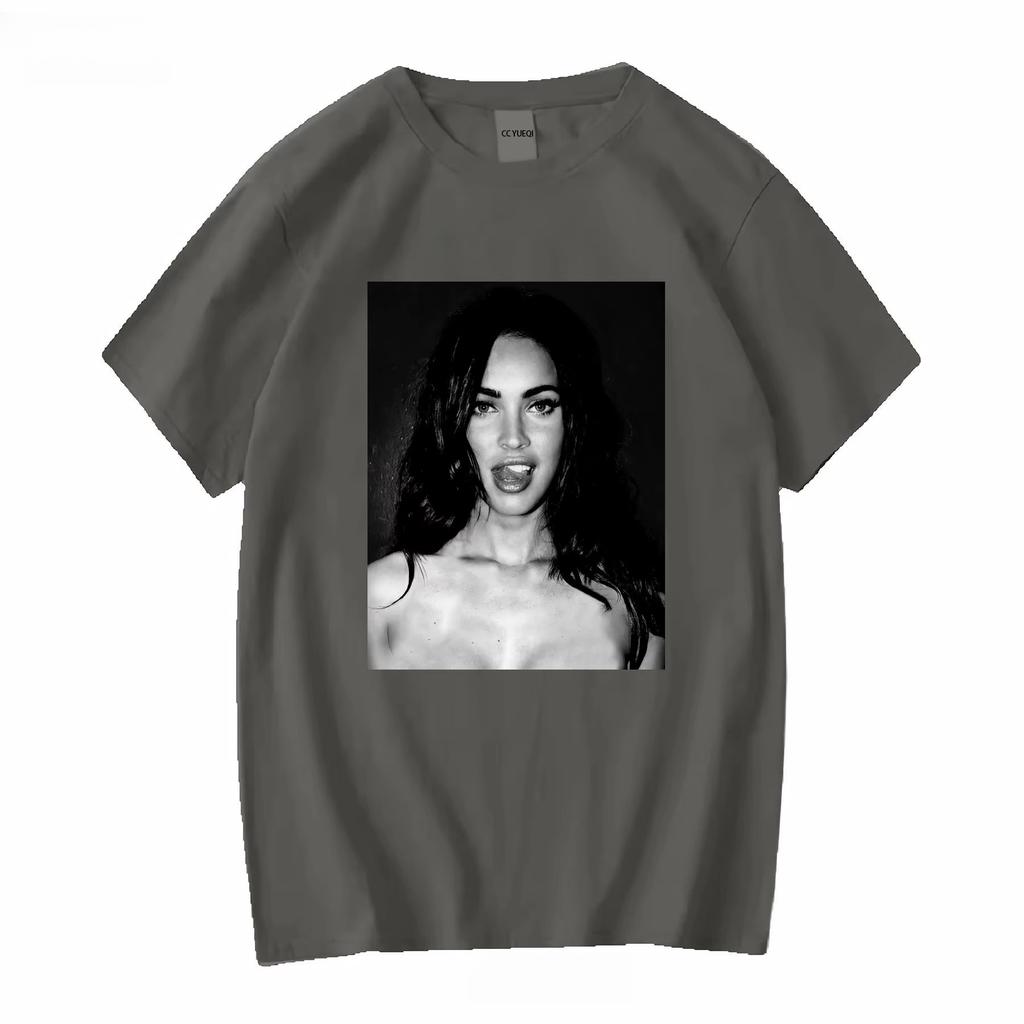 Унисекс футболка Меган Фокс Футболка Винтаж 90-х Jennifer S Body Короткий рукав Винтажная стирка Повседневная Мягкий топ для повседневной носки
