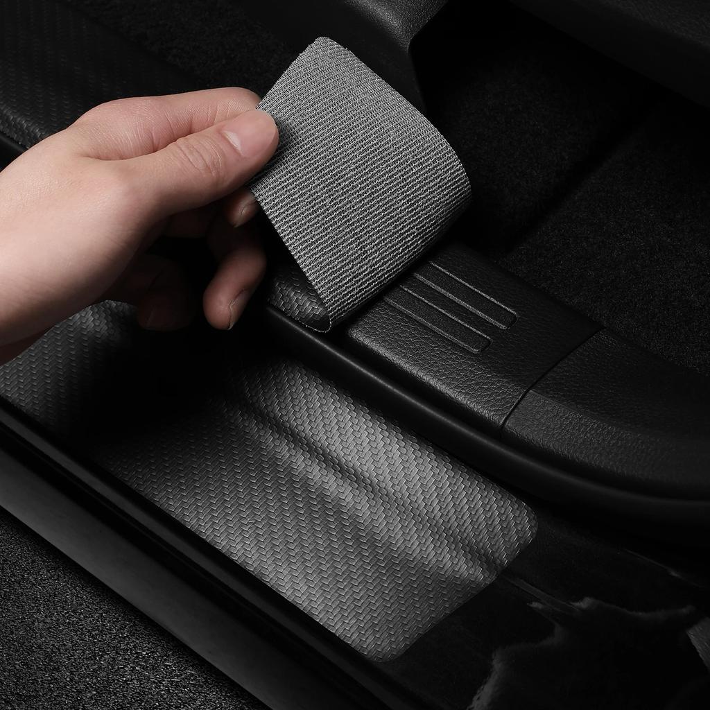 High-quality Carbon Fiber Car Door Sill Protector Sticker For Volvo XC60 V40 V50 XC90 S60 V90 V70 XC40 V60 S90 Olestar AWD S80