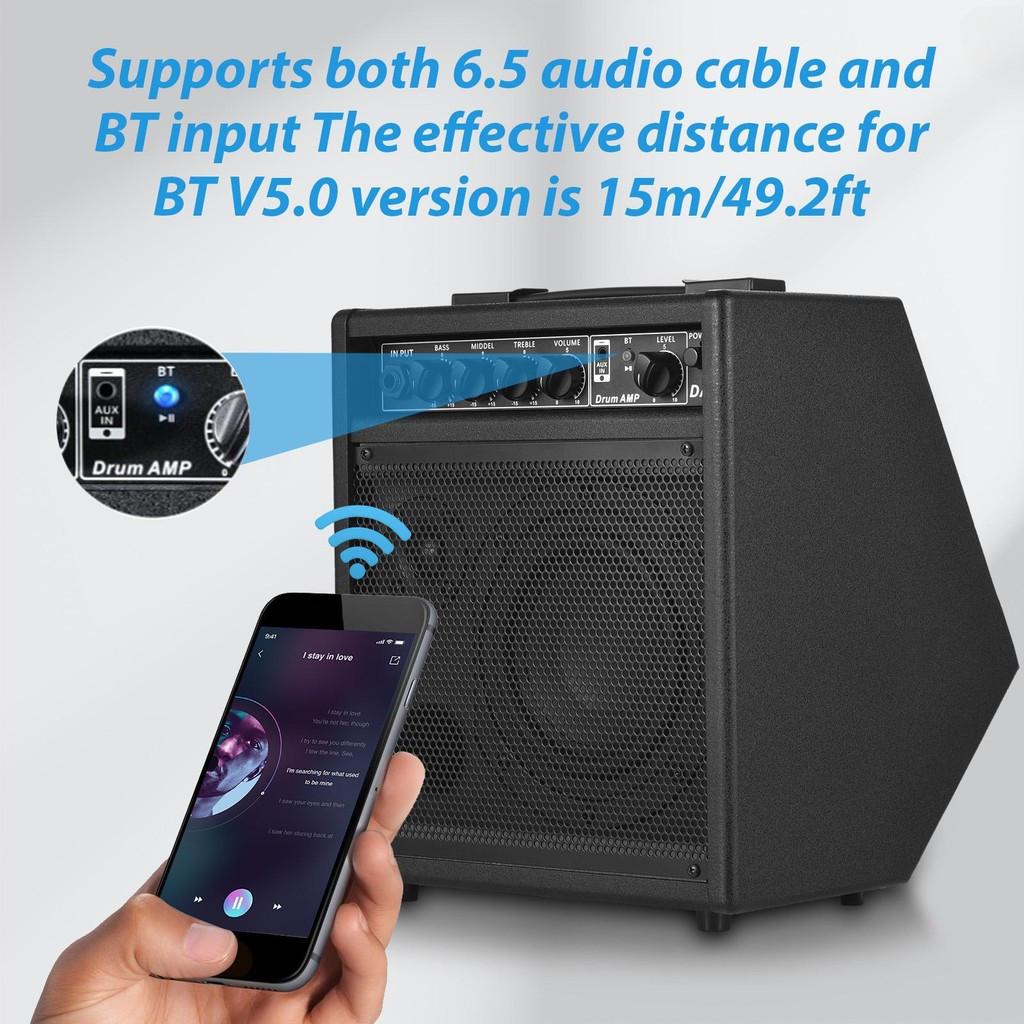 25 Вт Домашняя практика Репетиции Электробарабаны Клавишные Деревянные гитары Усилитель Портативный Электронный барабан Динамик