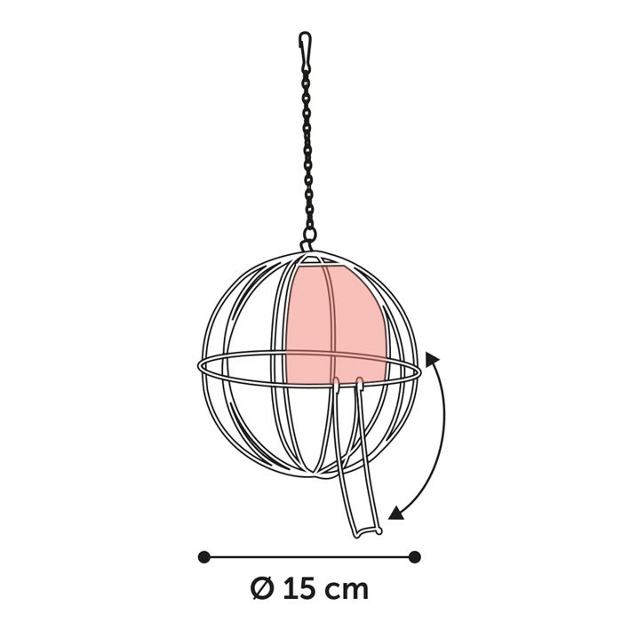 Balle a nourriture pour rongeurs 15 cm