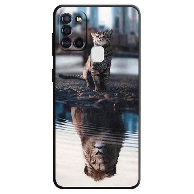 Fashion Animal Big Cat Kitten Phone Case For Samsung Galaxy A50 A10 A10s A40 A02 A01 A03s A04s A70 A03 Core A04 A02s A20e Cover