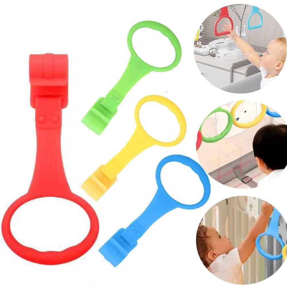 2/4PCS Light Weight Playpen Pull Ring Plastic Baby Toys Comfortable Baby Crib Hooks Baby