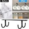 2 шт. подстаканник, простая установка под шкафом, крючки для кружек, экономия места, подвесные крючки для чашек для домашней кухни