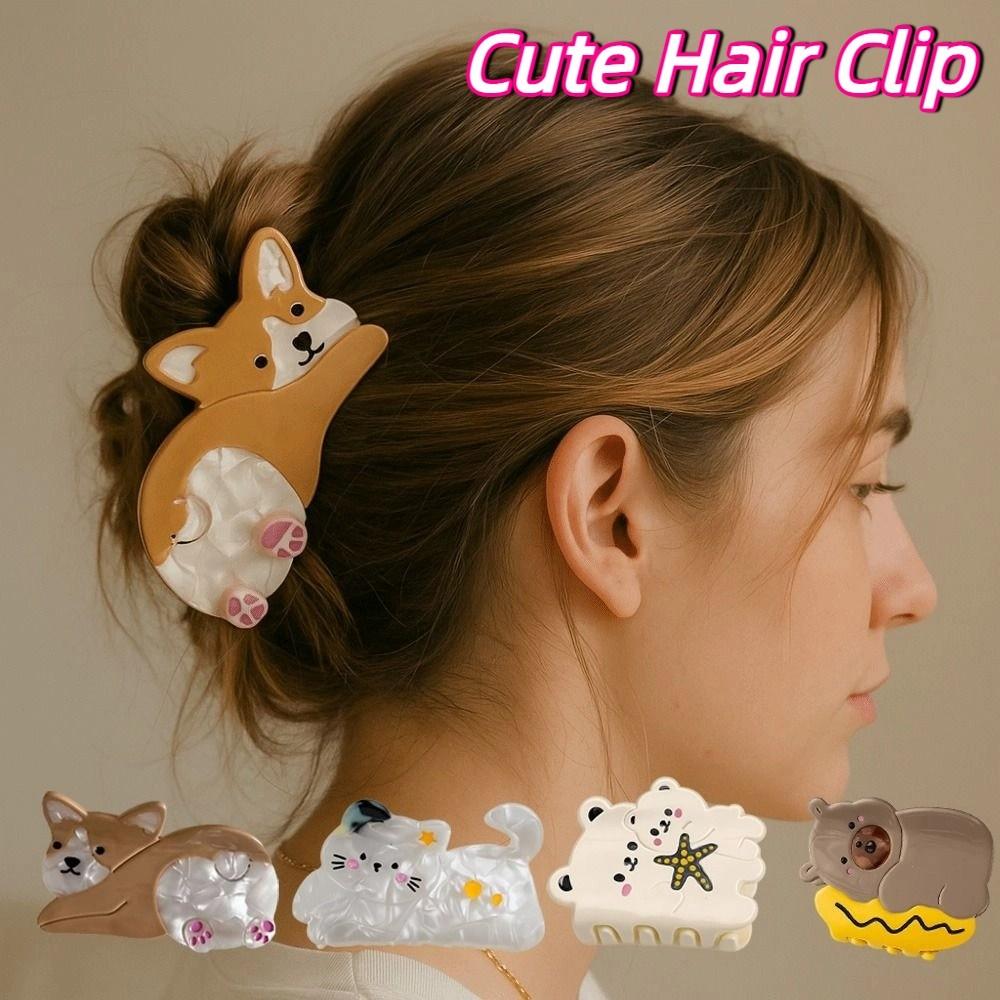 Acetic Acid Animal Hair Clip Pet Corgi Dog Shark Clip Personalized Acetate Cat Hair Claw Female