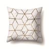 Ins Marble Polyester Pillowcase Car Decoration Home Printed Car Waist Cushion Pillowcase Pillowcase Car Decoration