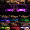 14 в 1 комплект окружающего света RGB оптоволоконные фонари цвета стайлинга автомобиля декоративные атмосферные лампы освещение салона автомобиля приложение