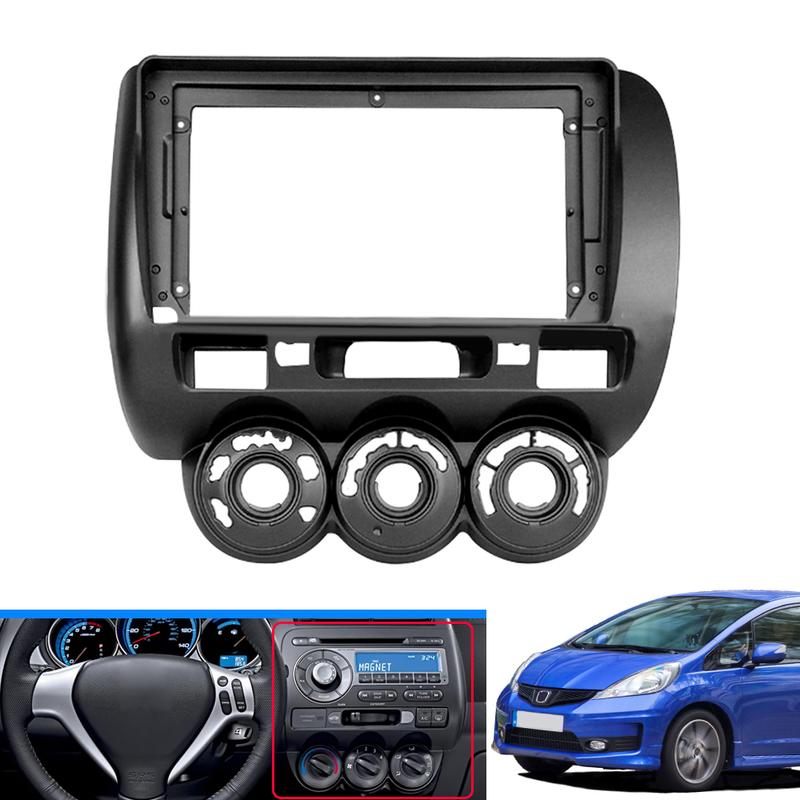 Панель-рамка 2 DIN для автомагнитолы Honda Fit Jazz 2004-2007, с ручным кондиционером, для праворульных автомобилей