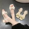Summer Shoes Open Toe Sandals for Women's Sandals Single Shoes Women Shoes Elegant Sandals Sweet Shoes Bowknot