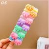 10pcs Children Cute High Elastic Headband Hair Accessories Little Girl Candy Color Trendy Hair Circle Headband