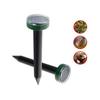 (Round, 2PCS) Mole Rat Repellent Outdoor Solar Ultrasonic Vibration Repeller Spike Pest Deterrent For Lawn Garden Courtyard Farm
