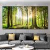 Landscape Pictures Green Tree Canvas Painting Forest Posters and Prints Wall Art Giant Trees Pictures for Living Room Home Decor
