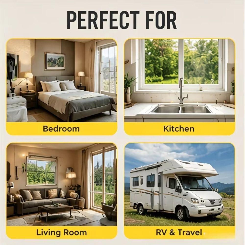 with Innovative Magnetic Fastening Window Flyscreen Adjustable Size Window Screen Cover Dorm Use