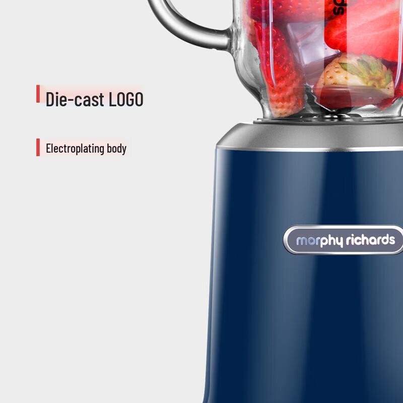 Портативный электрический соковыжималка-блендер Morphy Richards с банками Mason, штекер CN (адаптер в комплекте)