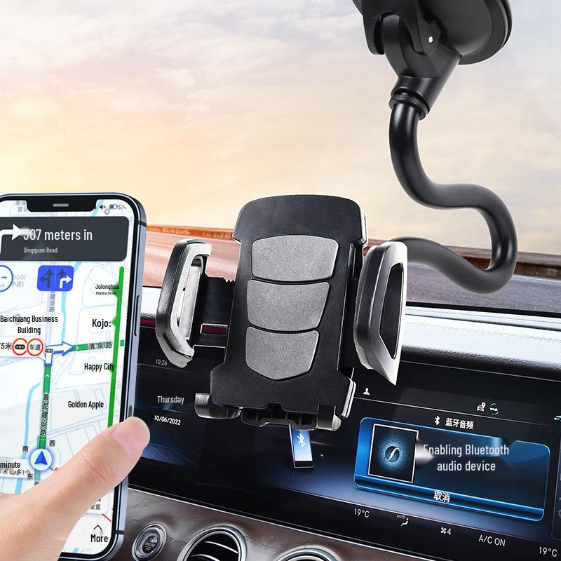 Универсальный автомобильный держатель для телефона с удлиненной гибкой присоской для установки на приборную панель и лобовое стекло для навигационной системы.
