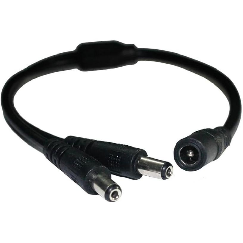 DC Power Female to Male Splitter Adatper Cable, Power Supply Splitter Cable for LED Strip Lights CCTV Camera (1TO3)