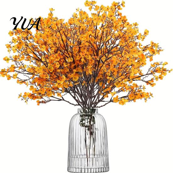 Elegant Artificial Sprays for Dining Realistic Flowers Autumn Home Decoration, Silk Floral Seasonal Fall Arrangements Branches Halloween Table