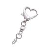 10Pcs Unique Alloy Heart Keyring Pendant Heart Shaped Clasp For Diy Projects