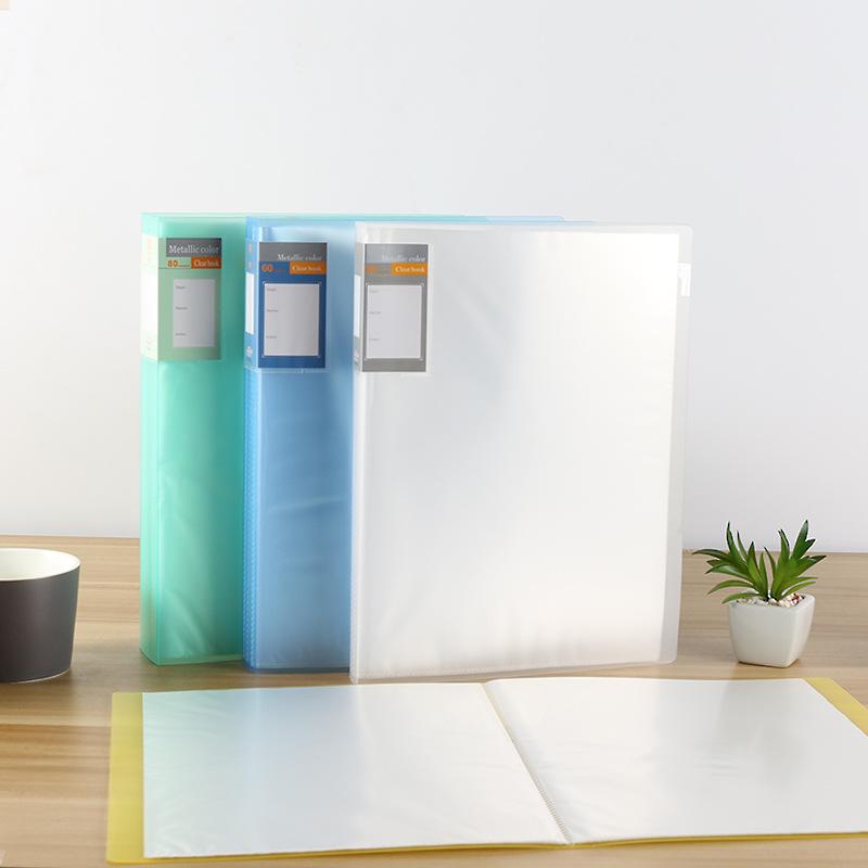 A4 Transparent PP Loose-Leaf Office Folder for Data and Music Management