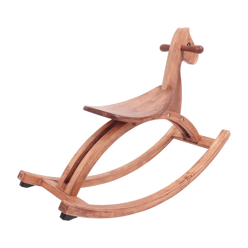 Детская деревянная лошадка с седлом и ручкой, кресло-качалка, игрушка для катания на ней для ежедневного развлечения