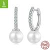 S925 Silver Moissanite Bead Ear Buckle Women'S, Premium Sterling Silver Earrings Earrings