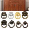 Ring Pattern European Style Retro Furniture Knobs Single Hole Bronze Handles Wardrobe Pulls