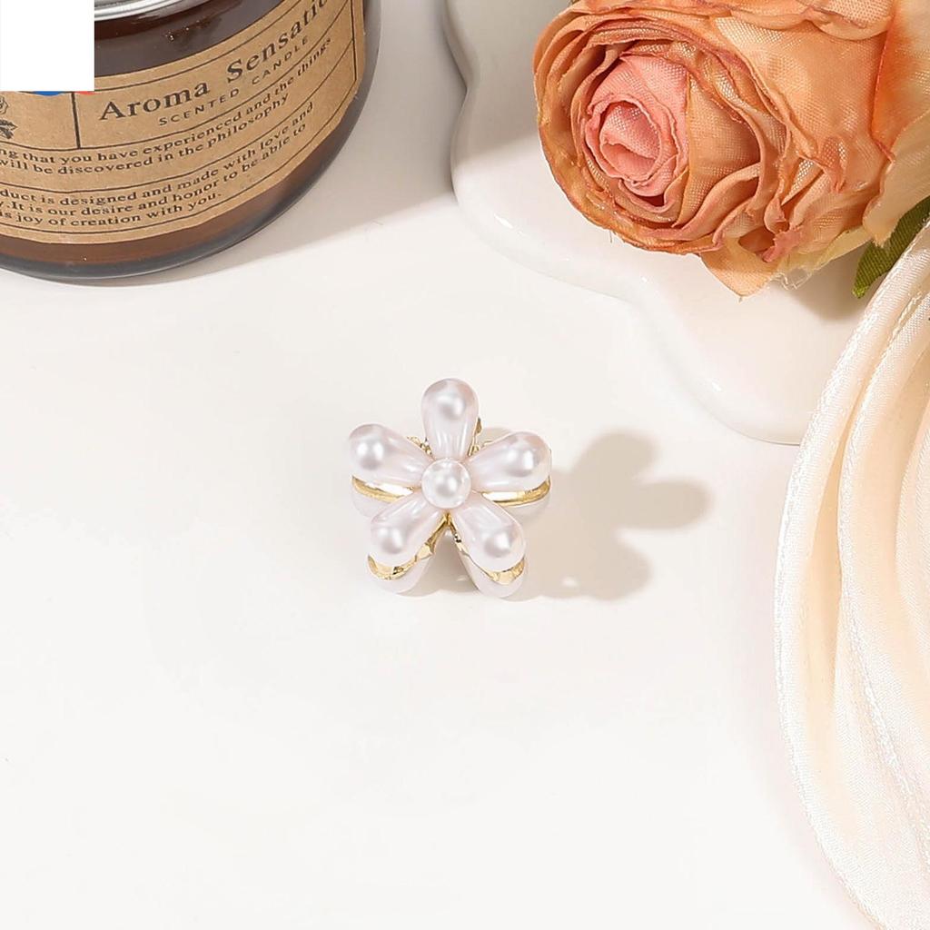 Rhinestone Pearl Mini Hair Claw Retro Diamond Flower Star Women Girls Crab Claw Clip Small Hairpins Hair Crabs Hair Accessories