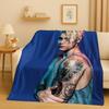 New Fashion B-Bieber Singer Star Flannel Blanket,Ultra Soft Warm Plush Throw for Home Bedroom Bed Sofa Cover Office Travel Gift