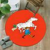 1pc Pippi Longstocking2 Print Round Carpet Chair Round Carpet Suitable for Bedroom Living Room Home Decorative Carpet