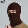 Men's Autumnn Winter Solid Color Knitted Hat and Scarf Set Thicken Warm Fleece Lined Cold-resistant Hat and Neckerchief for Men
