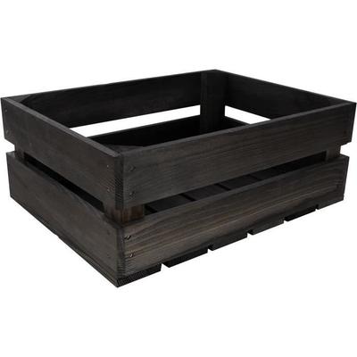 Деревянный ящик - CREATIVE DECO - Черный - Винтаж - 40 x 30 x 15 см