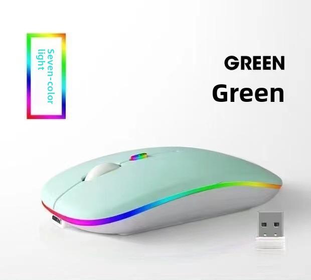 Перезаряжаемая беспроводная Bluetooth-мышь, Бесшумная светодиодная оптическая компьютерная мышь, Эргономичная мышь для ноутбука для игр, 1600 DPI