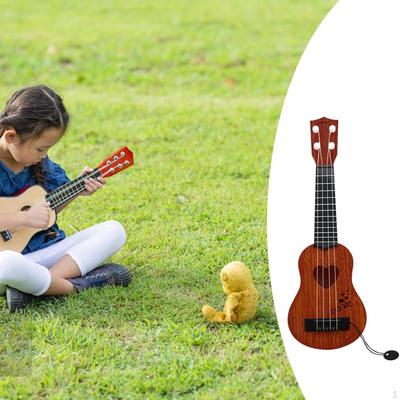 Игрушечная гитара-укулеле, 4 струны, классическая, обучающая, музыкальный инструмент, для раннего