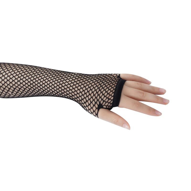 6 цветов, женские полые перчатки с полным пальцем, танцевальный костюм, кружевные сетчатые перчатки без пальцев, перчатки в стиле панк