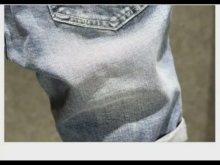 Men's Trendy Elastic Slim Fit Denim Shorts, Ripped Skinny Mid-Length for Summer