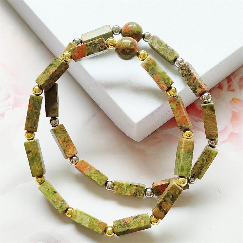 Браслет из натурального аметиста с квадратными бусинами-разделителями и розовой кристаллической энергией, модный свежий дизайн