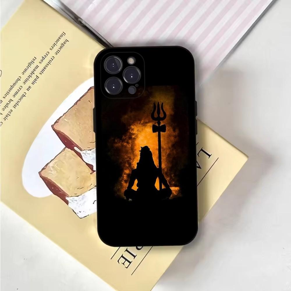 Чехол для телефона Lord Shiva Mahadev Of India для iPhone 16,15,14,13,12,11,Pro,X,XS,Max,XR,Plus,Mini Мягкий черный чехол