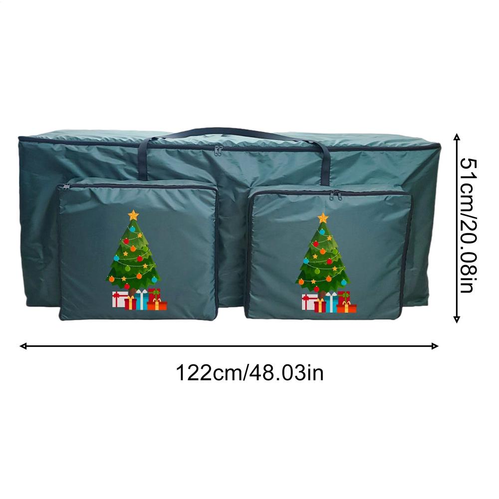 Christmas Tree Storage Box Zippered Box Extra Large Storage Container With Reinforced Handles And Pockets For Basement Closet