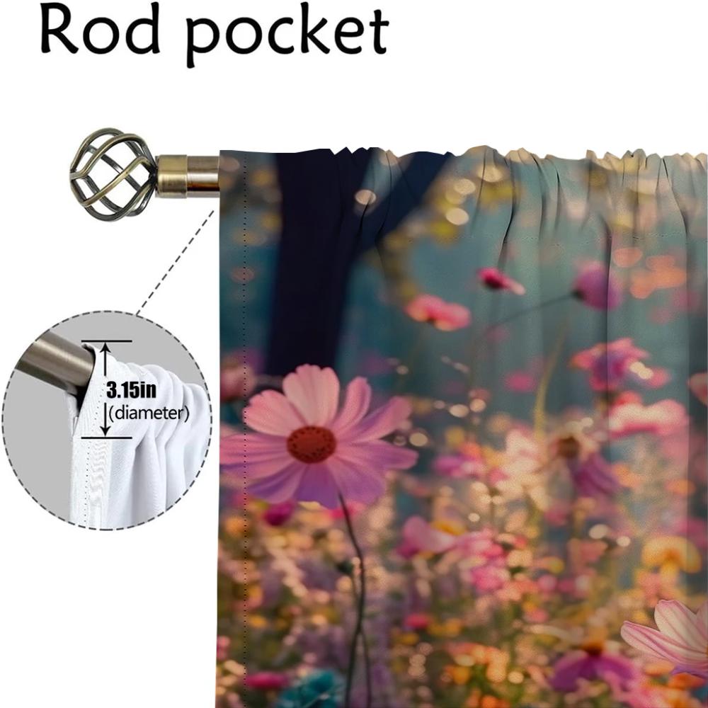 Занавеска для окна Wildflower для комнаты, 2 панели, противомоскитные шторы, разделительные шторы для домашнего интерьера, украшения на Хэллоуин