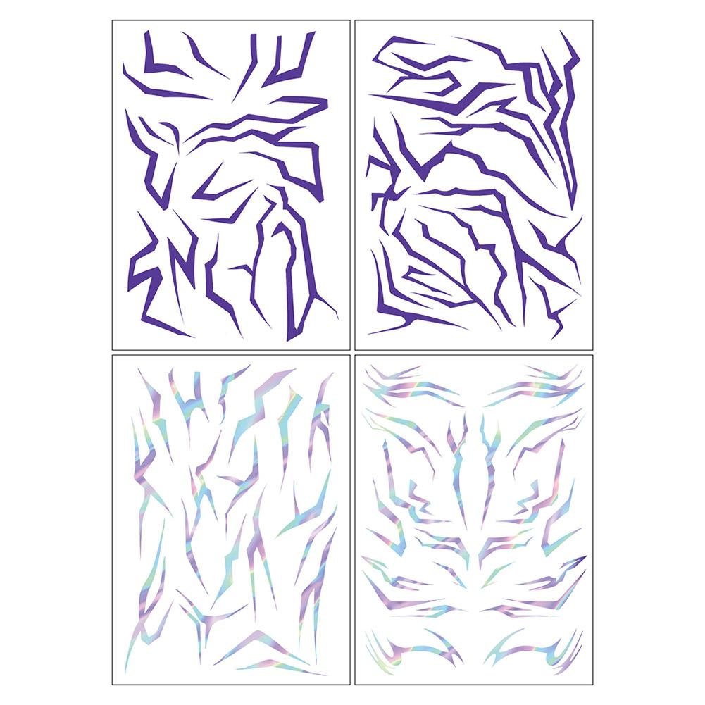 K-pop Охотники на демонов Руми Лазерные тату-наклейки с технологичным ощущением Аниме Косплей Сценический грим с подсветкой Декор для лица Наклейки